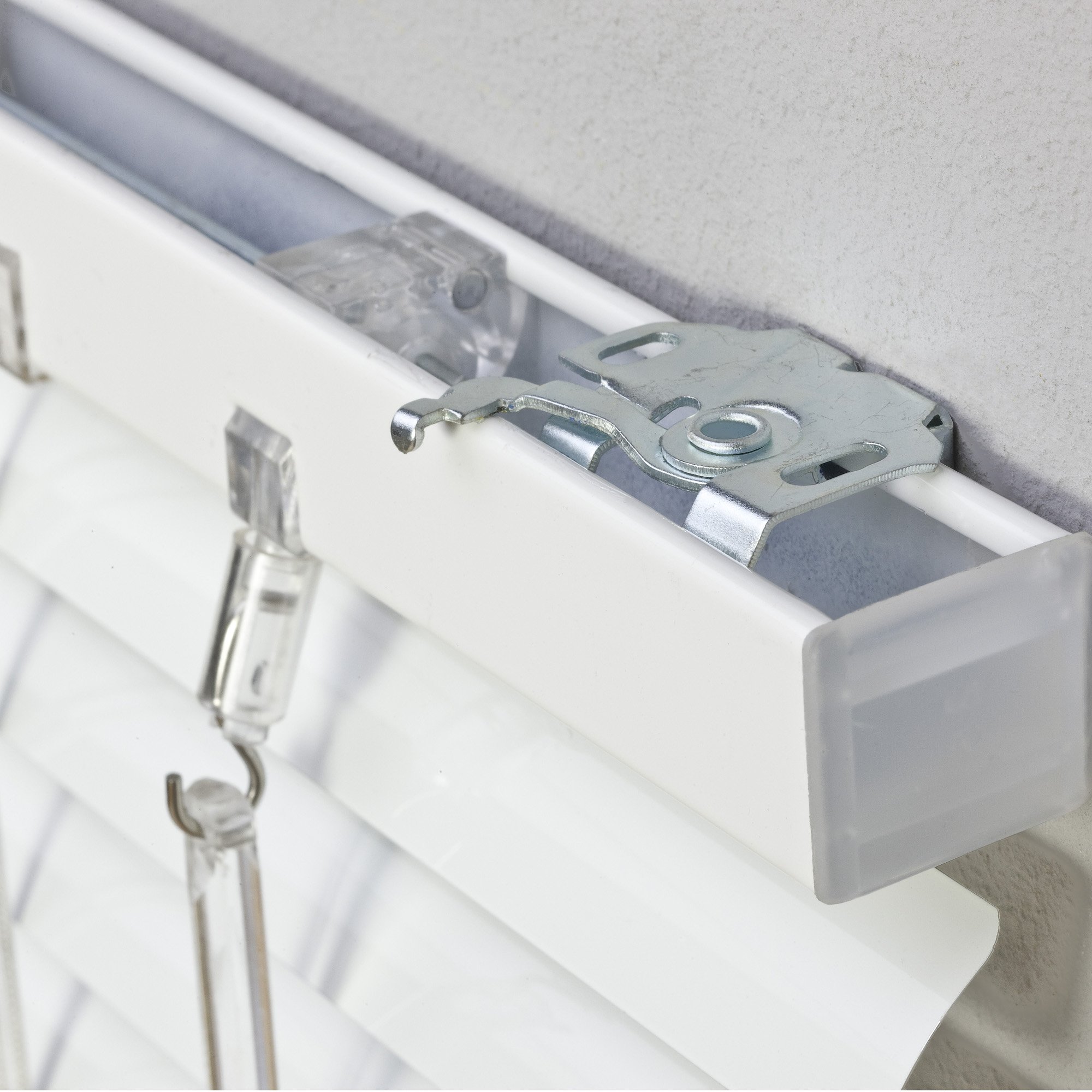 Aluminium Jalousie Alu Jalousette Klemmfix Fenster Tür Rollo ohne Bohren Lamellen Vorhang Weiß Silber Breite 40 bis 240 cm Länge 130 cm 160 cm 220 cm Metall Klemmhalter Sonnenschutz (220 x 220 cm)