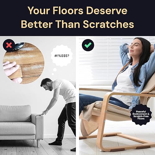 Miniatura 6 de CasterMaster Almohadillas antideslizantes de goma rectangulares para muebles, 2 x 4 pulgadas, color marrón, paquete de 4, protectores de suelo