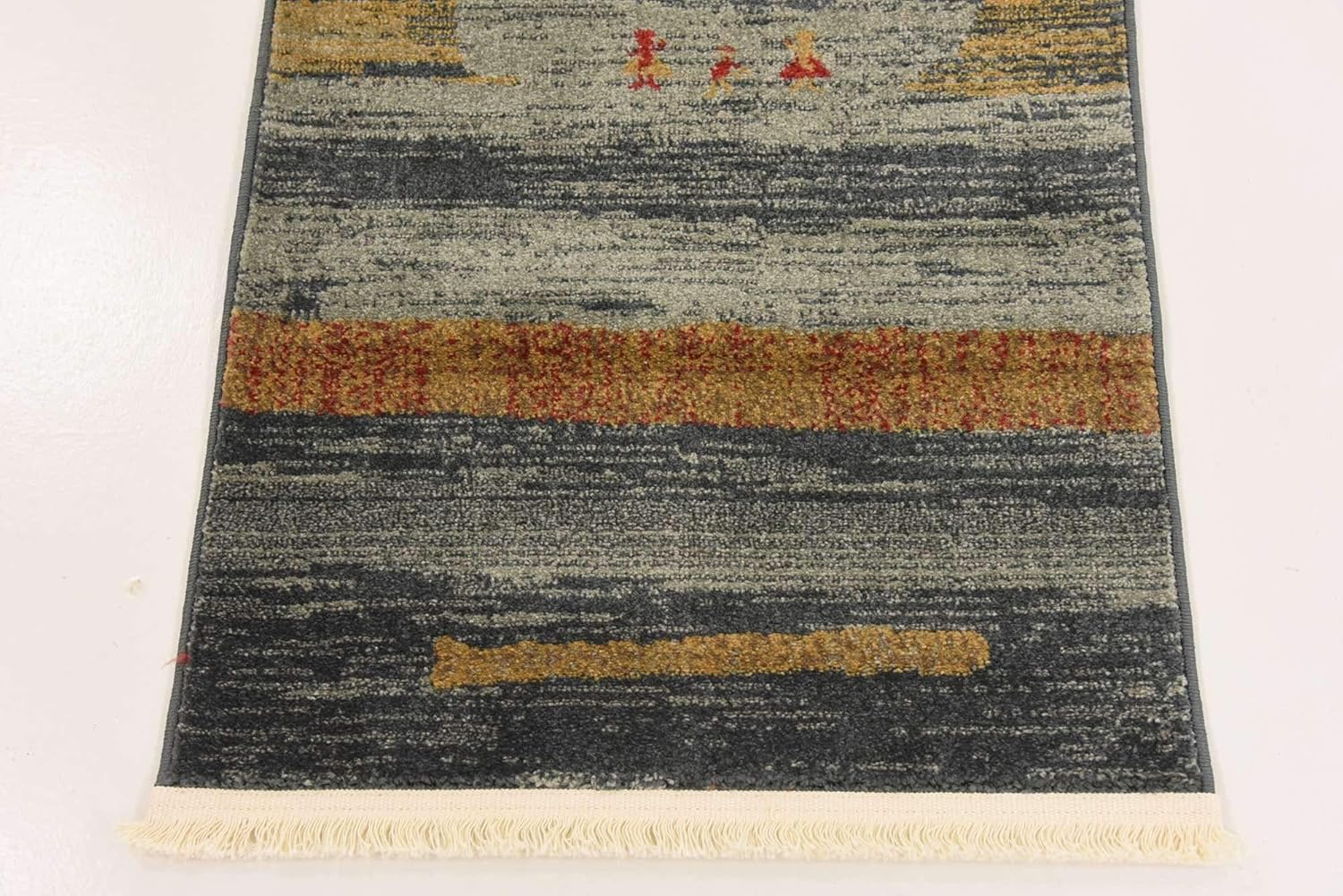 Unique Loom Fars Collection Modern Classic Colorful Tribal Inspired Design Area Rug (2' 0 x 6' 0 Runner, Light Blue/ Navy Blue)