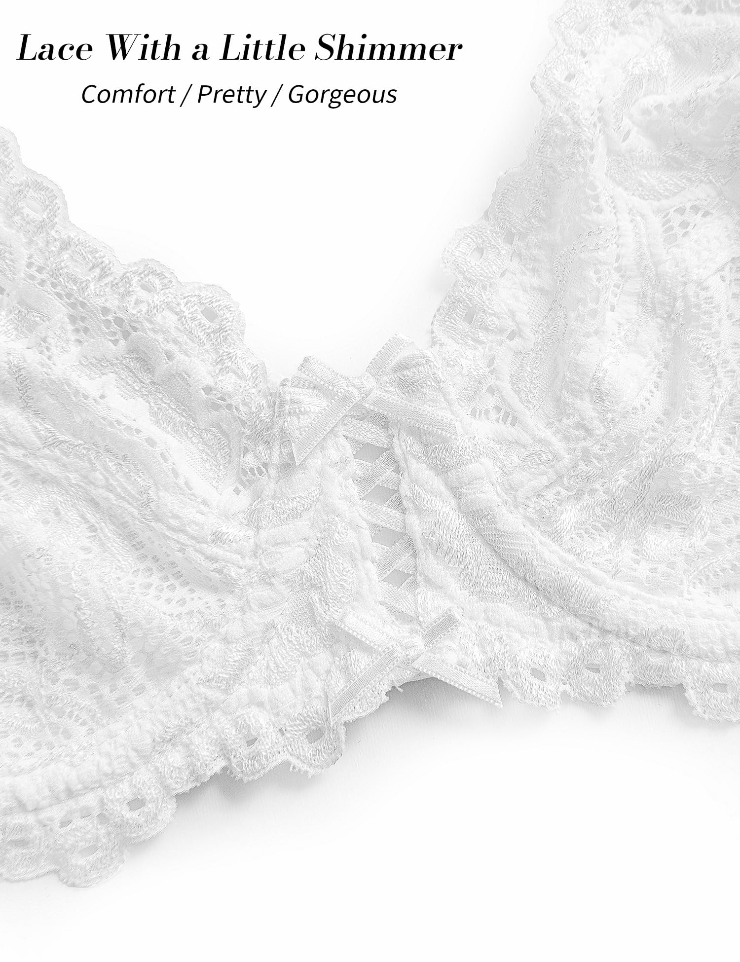 Wingslove Soutien-Gorge Emboîtant Femme avec Armature Non Rembourré Bralette en Dentelle