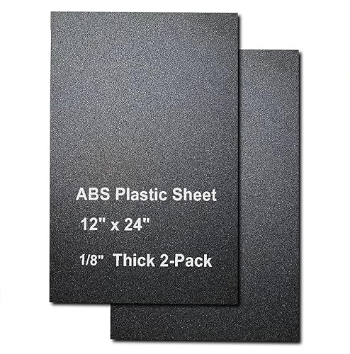 Miniatura 9 de Hoja de plástico ABS de 18 de pulgada de grosor, 12 x 16 pulgadas, color negro, hojas de plástico moldeables, protector de quilla, hoja de plástico