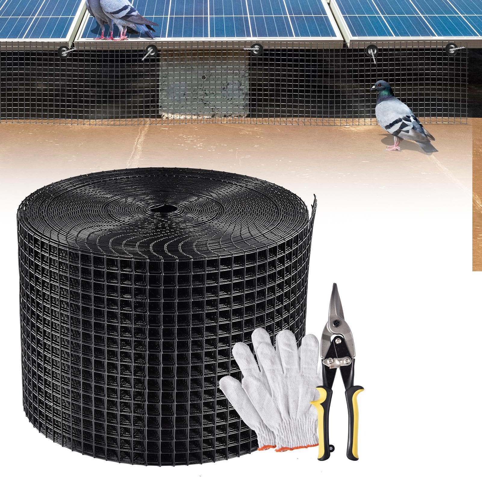Rete Antipiccioni Pannelli 30m Zincata con 100 Clip Fissaggio