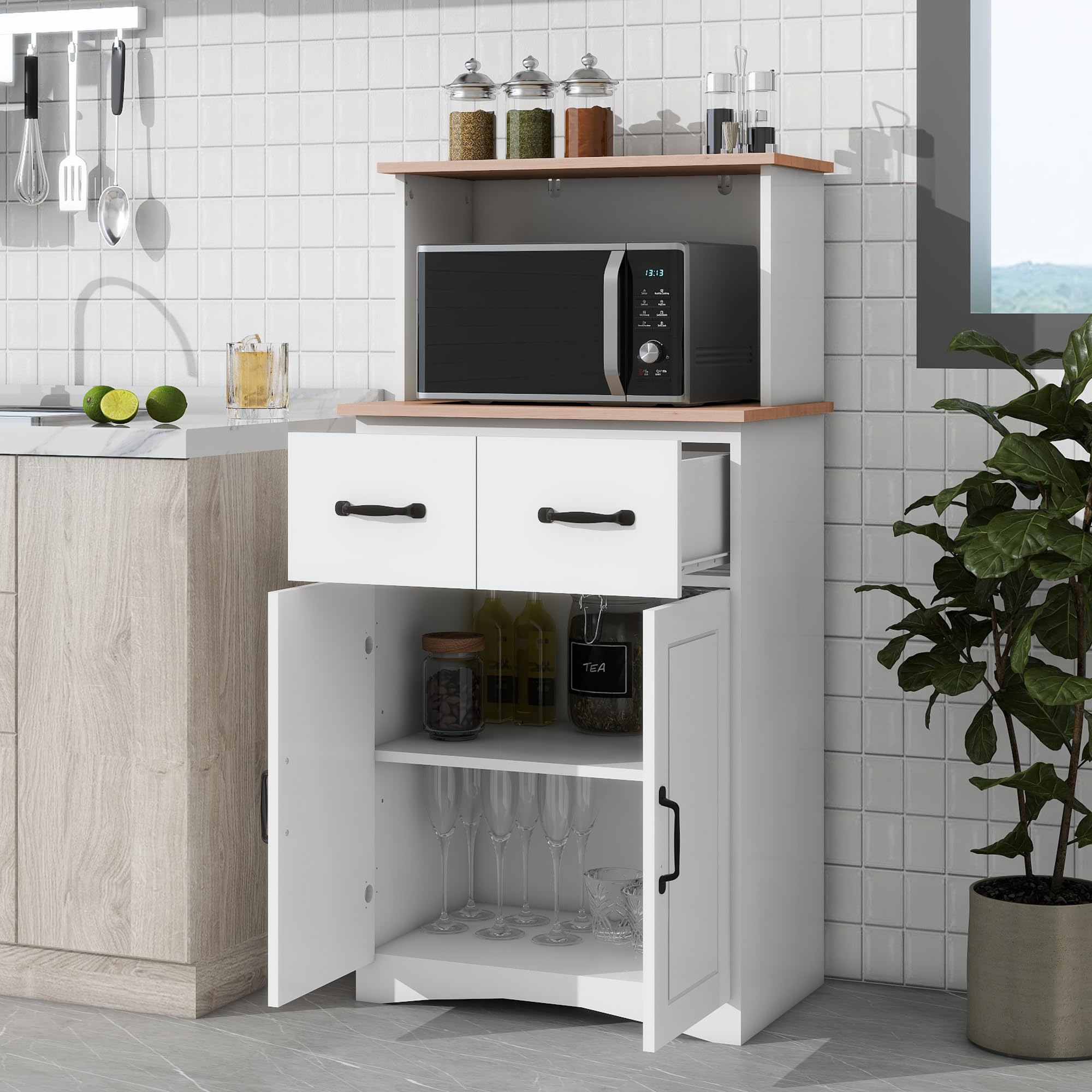 【vani】キャビネット Amazon.com: DESIGNER97 Wooden Kitchen Cabinet Pantry Storage