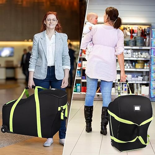 Miniatura 7 de Bolsa de viaje para asiento de automóvil para bebé Chicco Keyfit 35 y base de barra antirrebote, cochecito y base de asiento de automóvil Doona,