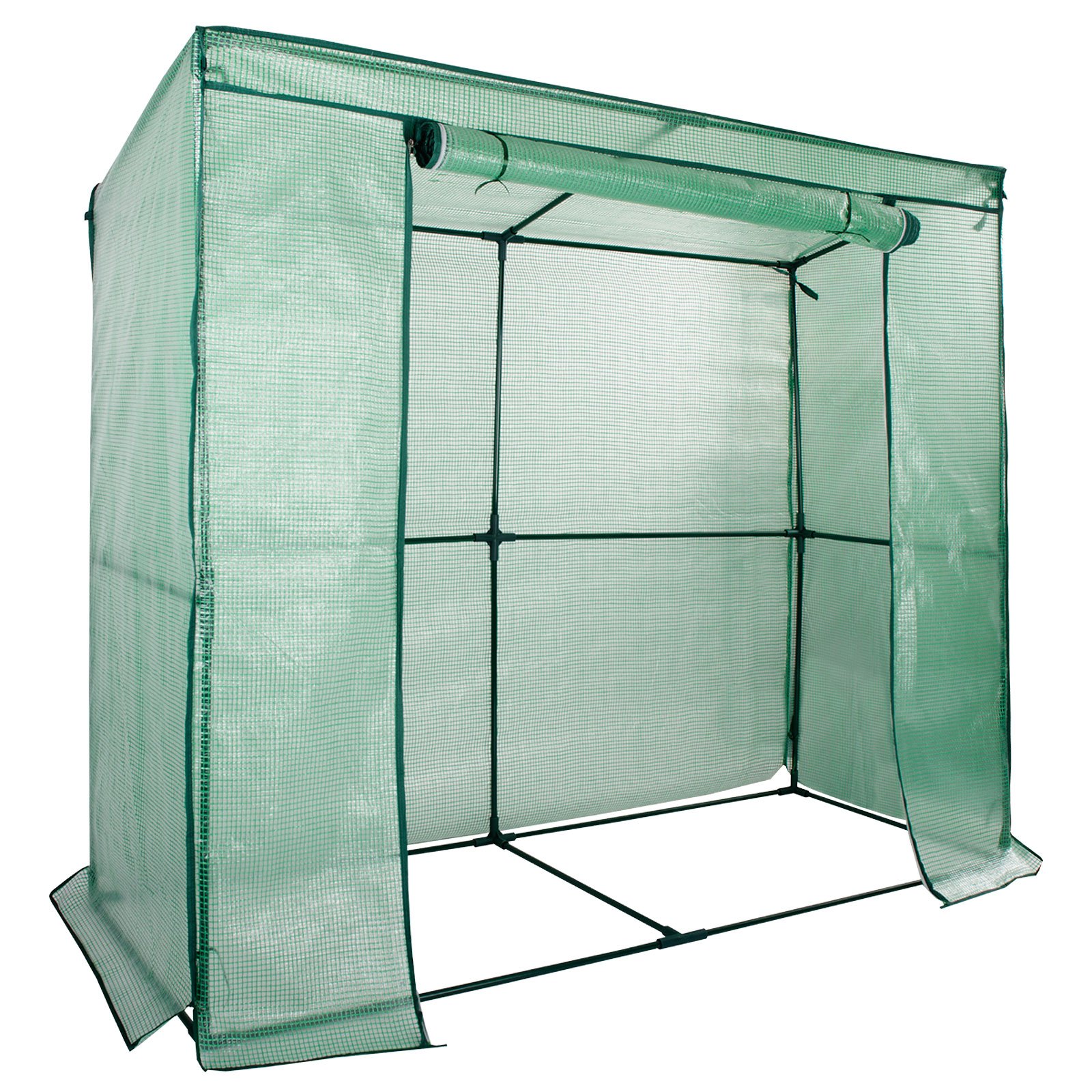 casa pura Walk In Greenhouse, Popup Weatherproof Green House (200x78x170cm), Plastic PVC Grow Tent/Plant House for Garden and Outdoor, No Tools, Roll Up Zip Door, Easy Assembly