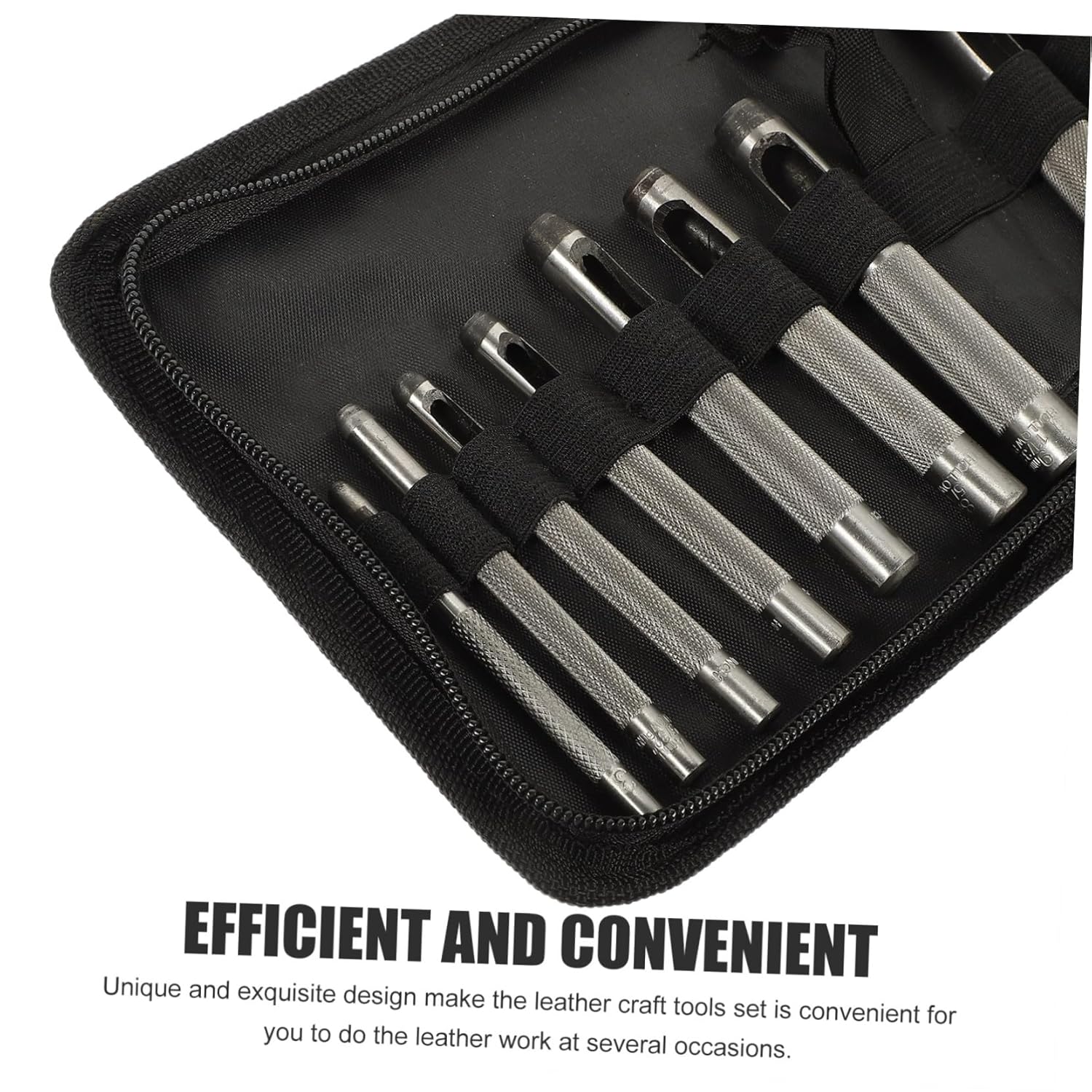 12pcs Leather Hole Punch Set, Belt Hole Cutter Tool with 3-19mm Sizes, DIY Leather Craft Punching Tools for Belt, Sewing, and Stamping Applications