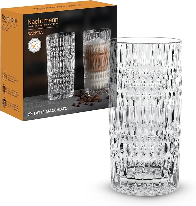 Nachtmann 2-teiliges Latte Macchiato Gläser-Set, Kaffee-Gläser, Kristallglas, 434 ml, Ethno Barista, 104903 Nachtmann 2-teiliges Latte Macchiato Gläser-Set, Kaffee-Gläser, Kristallglas, 434 ml, Ethno Barista, 104903