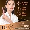 Rizador de pestañas térmico, diseño de clip 2 en 1, 3 modos de temperatura, rizador de pestañas eléctrico recargable por USB, rizado natural con duración de 24 horas, regalo para mujeres y niñas, rosa claro GU-1 5