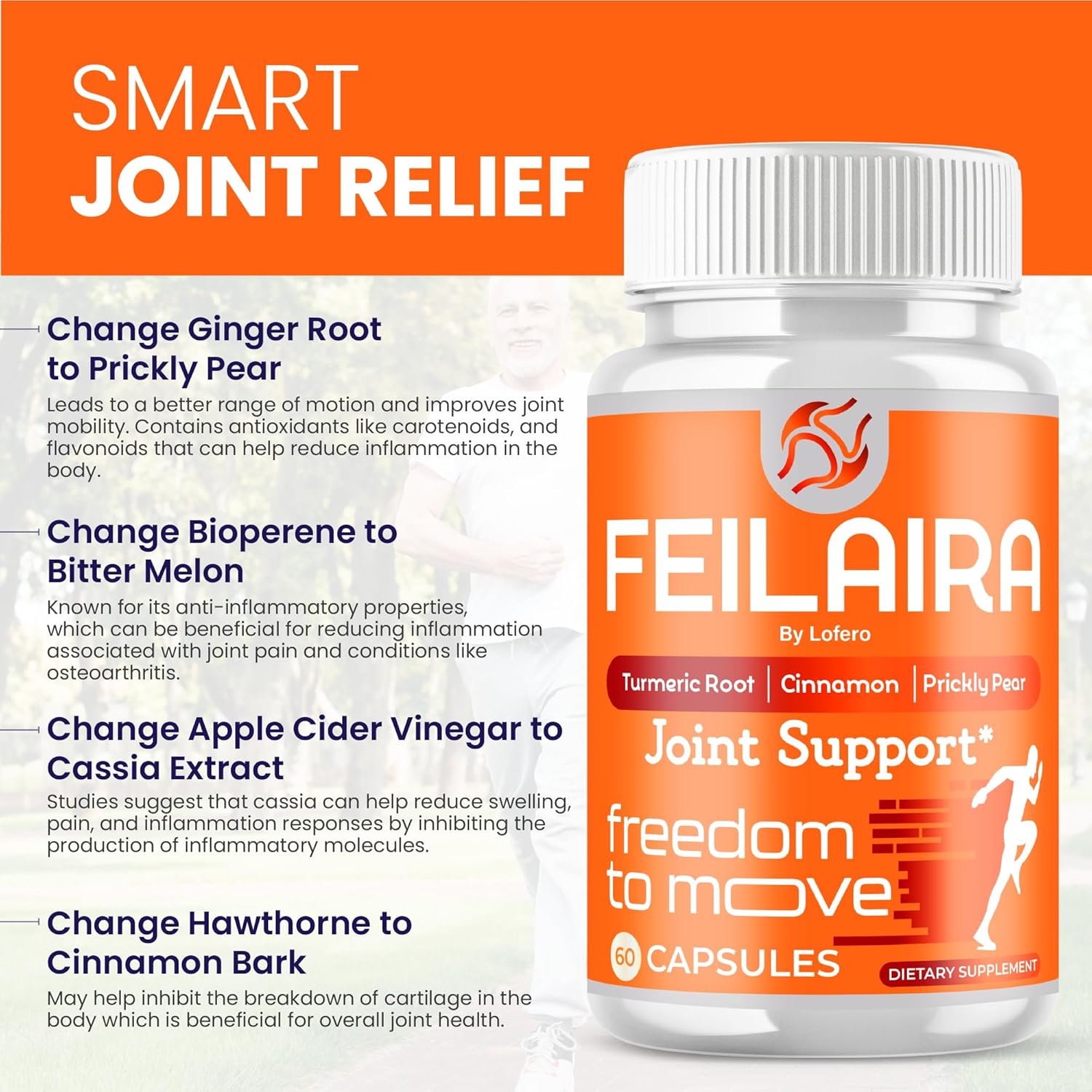 Feilaira Capsules, Premium Wellness Formula with Advanced Maximum Strength, Joint Support Supplement Pills All-Natural Ingredients for Overall Health Vitaminas Capsulas Pastillas Reviews (60 capsules)