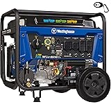 Westinghouse 12500 Peak Watt Tri-Fuel Home Backup Portable Generator, Remote Electric Start, Transfer Switch Ready, Gas, Propane, and Natural Gas Powered 12500 Watts - Tri-Fuel