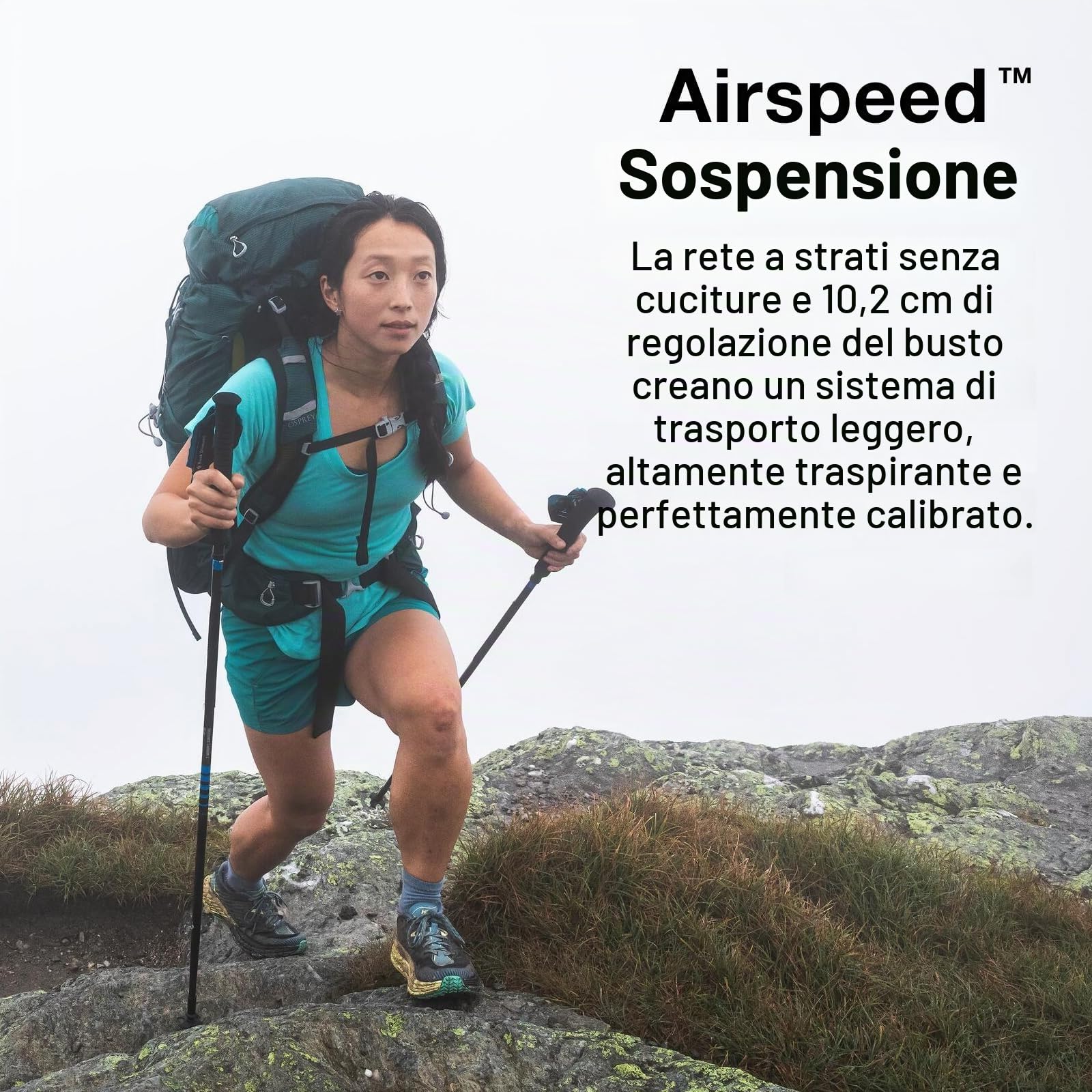 Osprey Eja 38L Zaino ultraleggero da donna, viola crepuscolo, WM/L