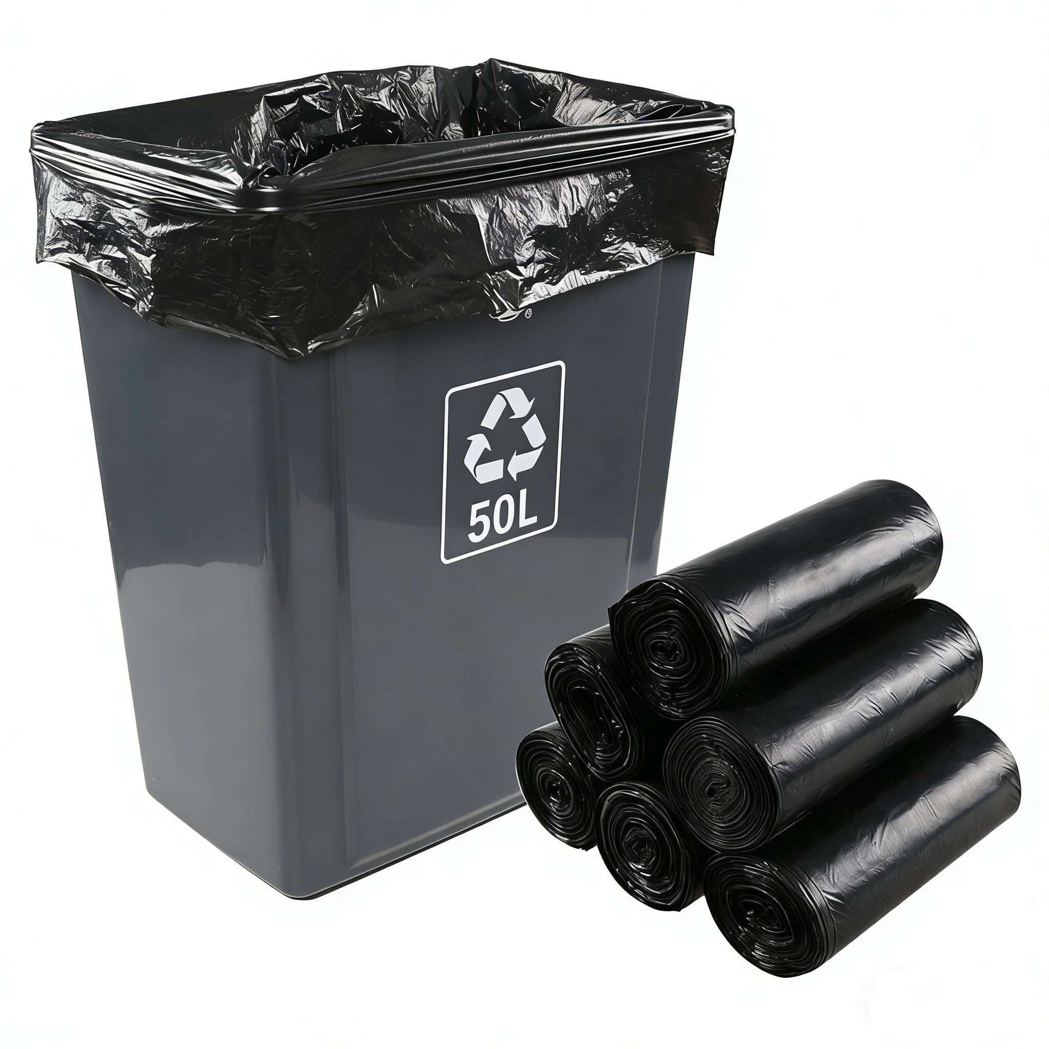 Sac poubelle cuisine 50 l résistant grand format plastique lot de 150