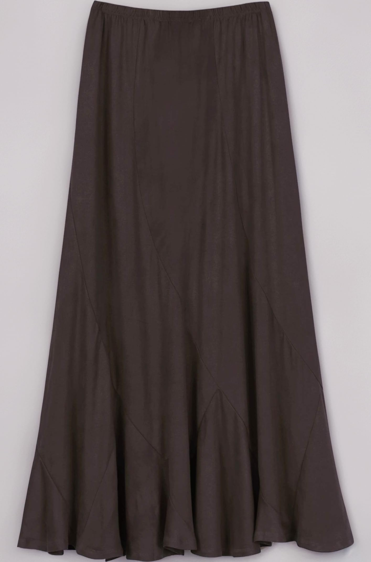 Women's Vintage Elastic Waist A-Line Long Midi Skirt