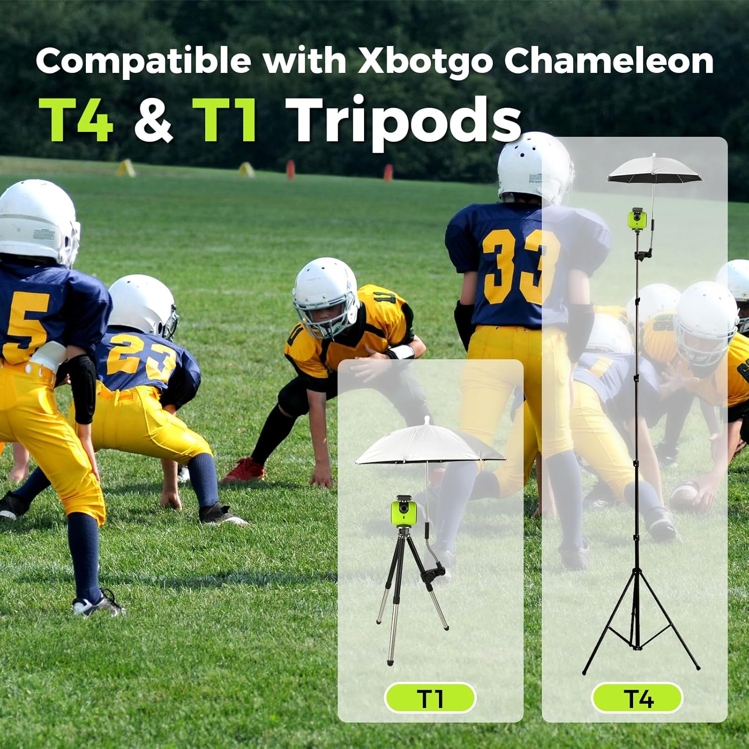 Tripods Umbrella Compatible with Xbotgo Chameleon T4 & T1 Tripods – 50cm UV Protection, 180° Rotatable Design Photography Umbrella, Sunshield for Gimbal and Phone