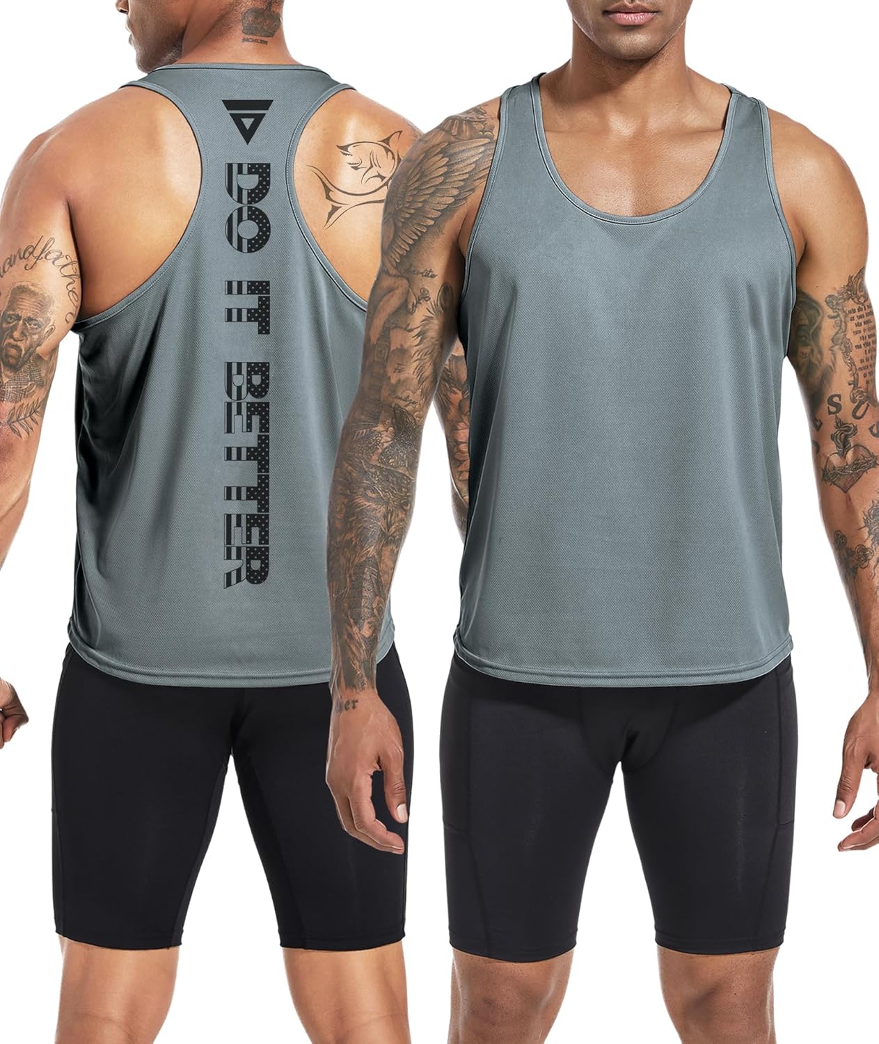 Boyzn Men's 1, 3 or 5 Pack Y-Back Workout Tank Tops, Athletic Muscle Gym Tank Tops, Fitness Bodybuilding Sleeveless T-Shirts - Image 4