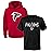 NFL Kids Youth Boys 8-20 Officially Licensed Polyester Performance Primary Logo Hoodie & T-Shirt 2 Pack Combo Set (18-20, Atlanta Falcons)