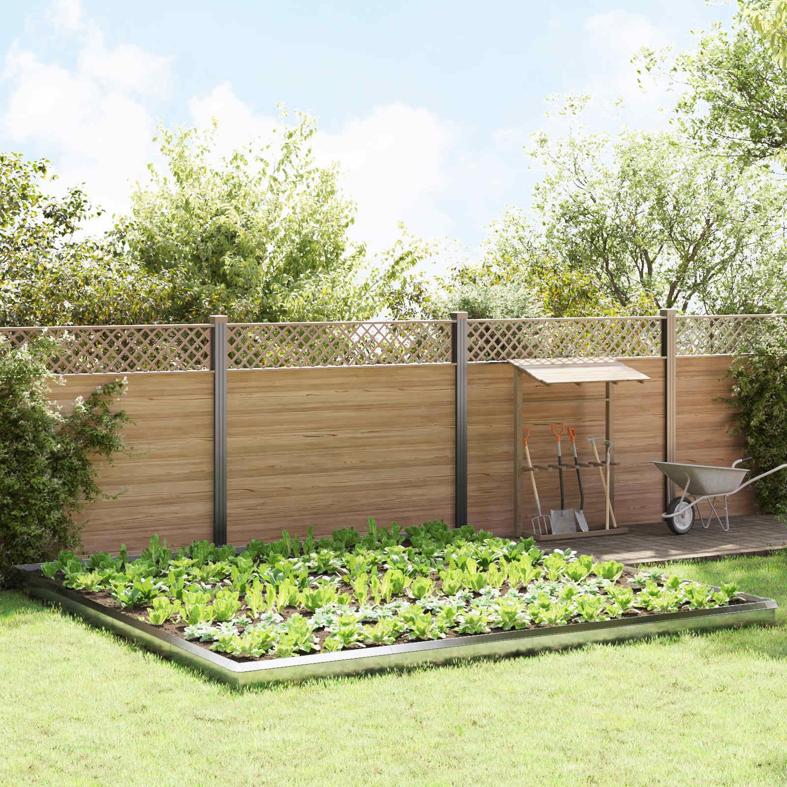 EBZFASO Steel Lawn Edging, Snail Rusty Edging Border Flower 8-20Pc(Stainless steel,20)