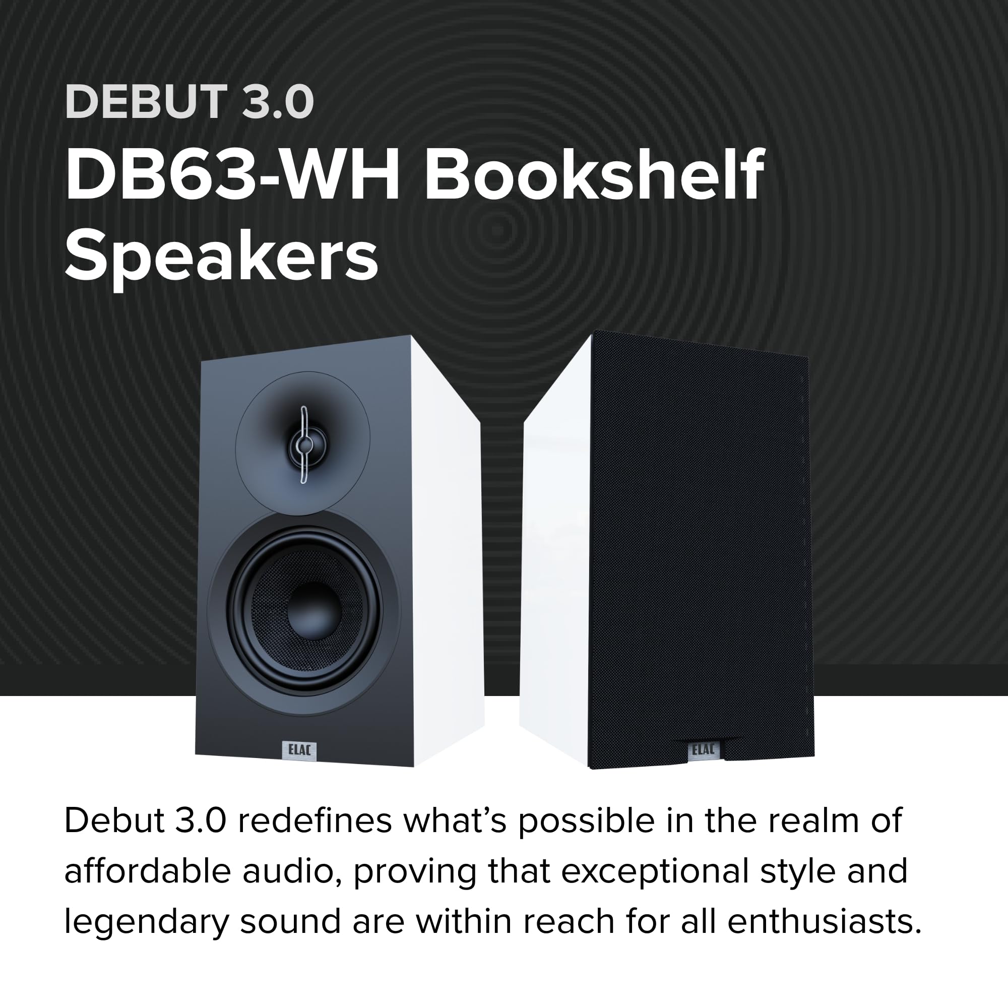 Amazon.co.jp: ELAC Debut 3.0 DB63-W ブックシェルフスピーカー
