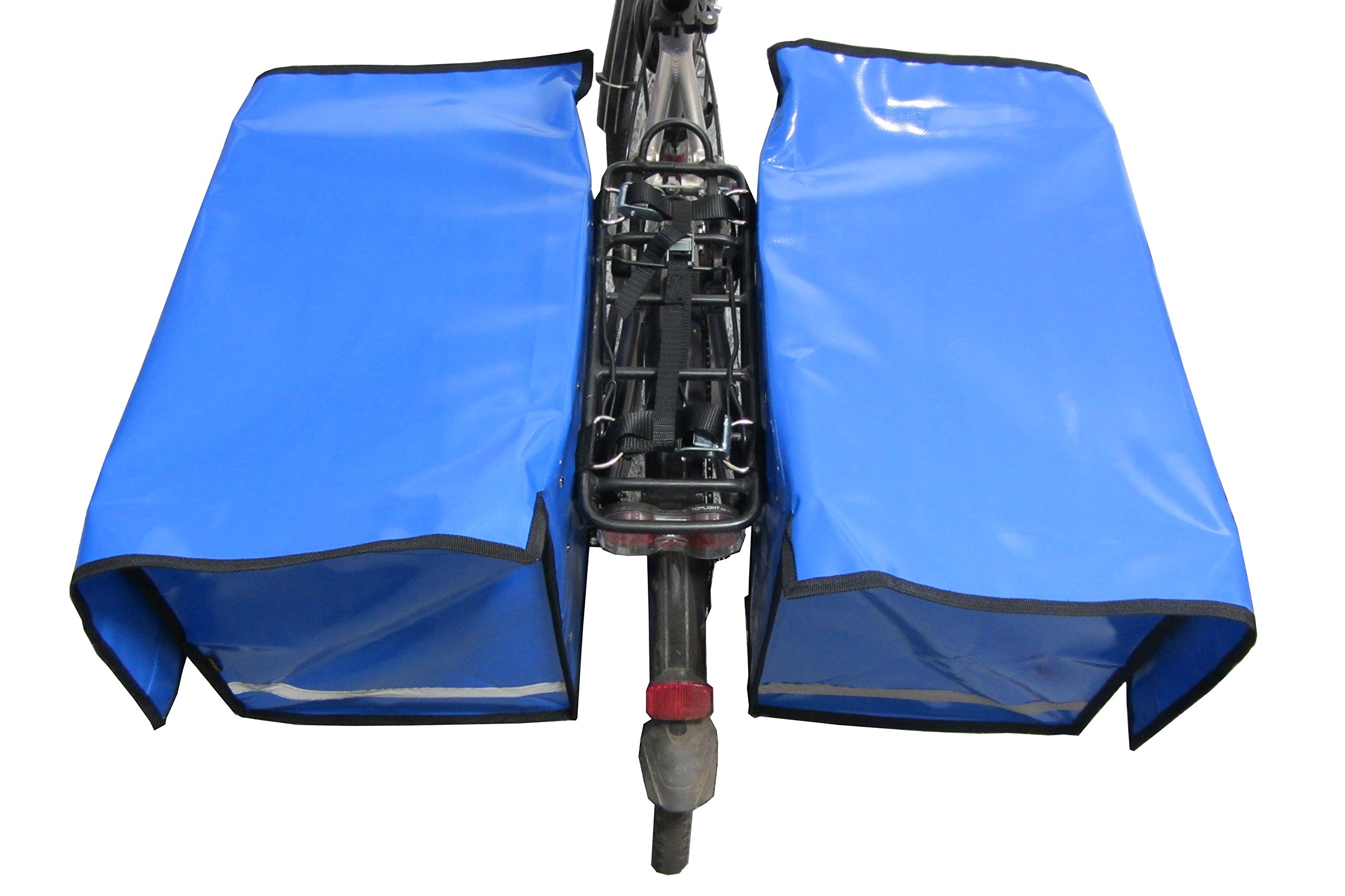 Fahrraddoppeltsche Porty blau, Zeitungstasche Zustellertasche Rollertasche