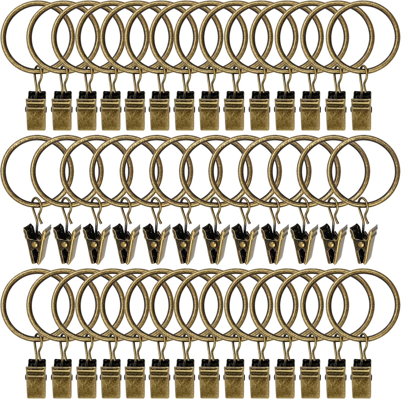16 Pack Quiet Smooth Nylon Inserts for 1.26 Inch Curtain