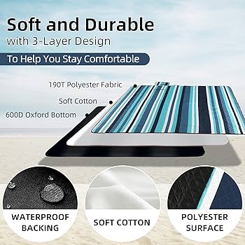 Amazon.com: ZAZE Picnic Blankets Beach Blanket, 80''x80