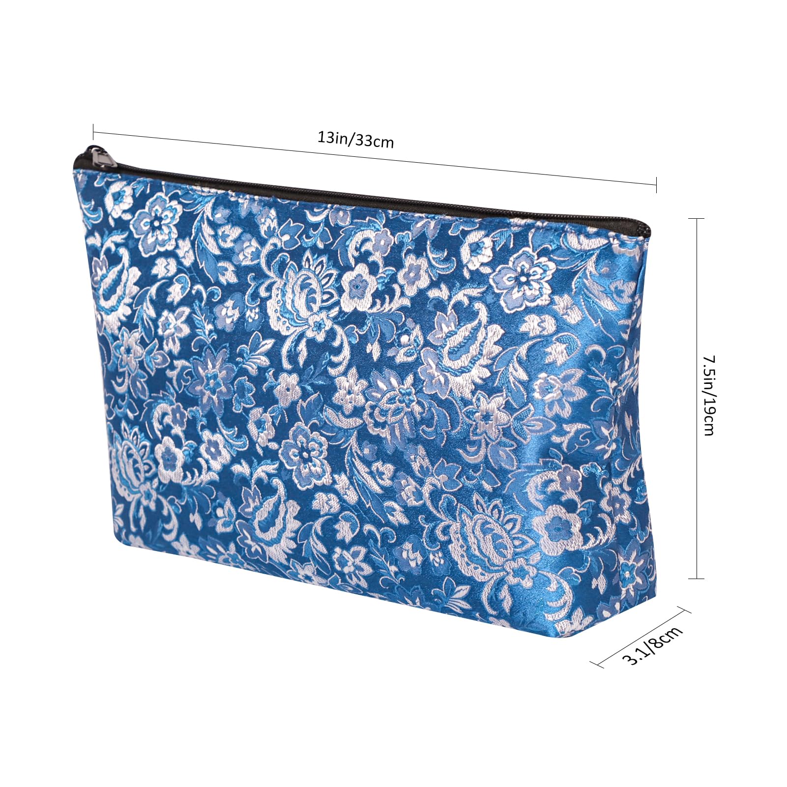 TIASUSAN American Mahjong Game Empty Bag - Blue Mahjong Tiles Bag (13x7 Inches,Only Case)