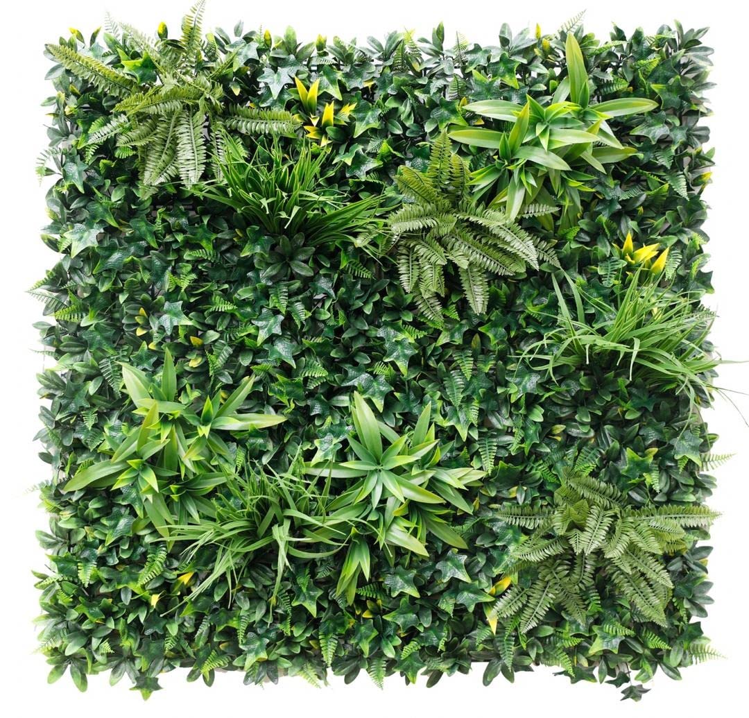 BONERVA | Jardín Vertical Silvestre | Planta Artificial para decoración de Pared en Interior y terrazas | Pack 1 Pieza 100 x 100 cm | Diseño estético para Decorar hogar y jardín