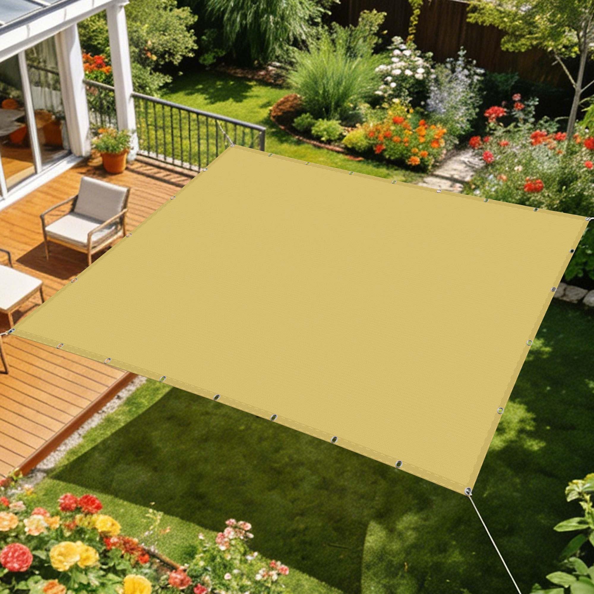 Voiles ombrages rectangulaire 3.5x3.5m imperméable sable pour terrasse