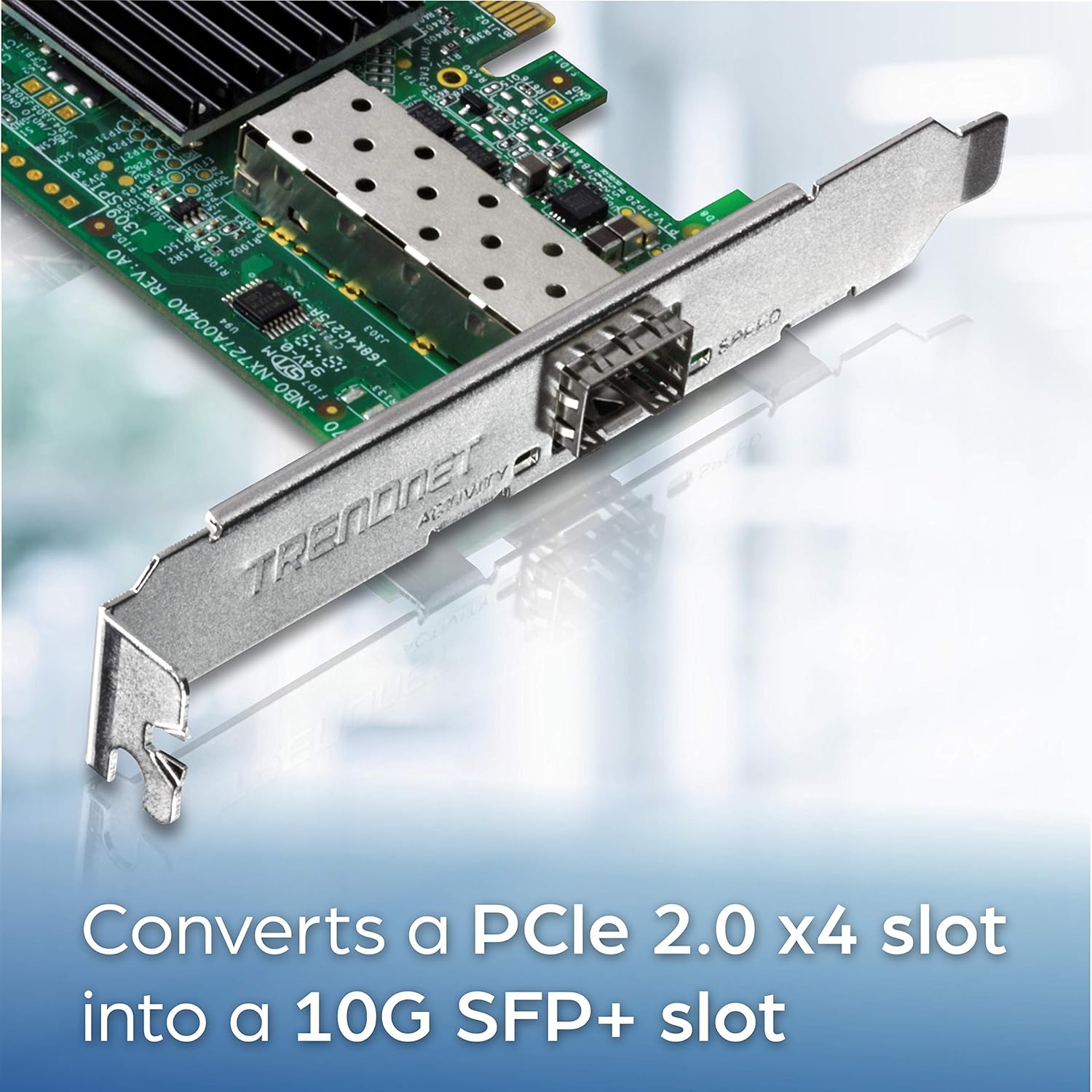 TRENDnet 10 Gigabit PCIe SFP+ Network Adapter, Convert A PCIe Slot Into A 10G SFP+ Slot, Supports 802.1Q, Standard & Low-Profile Brackets Included, Compatible With Windows & Linux, Black, TEG-10GECSFP : Electronics