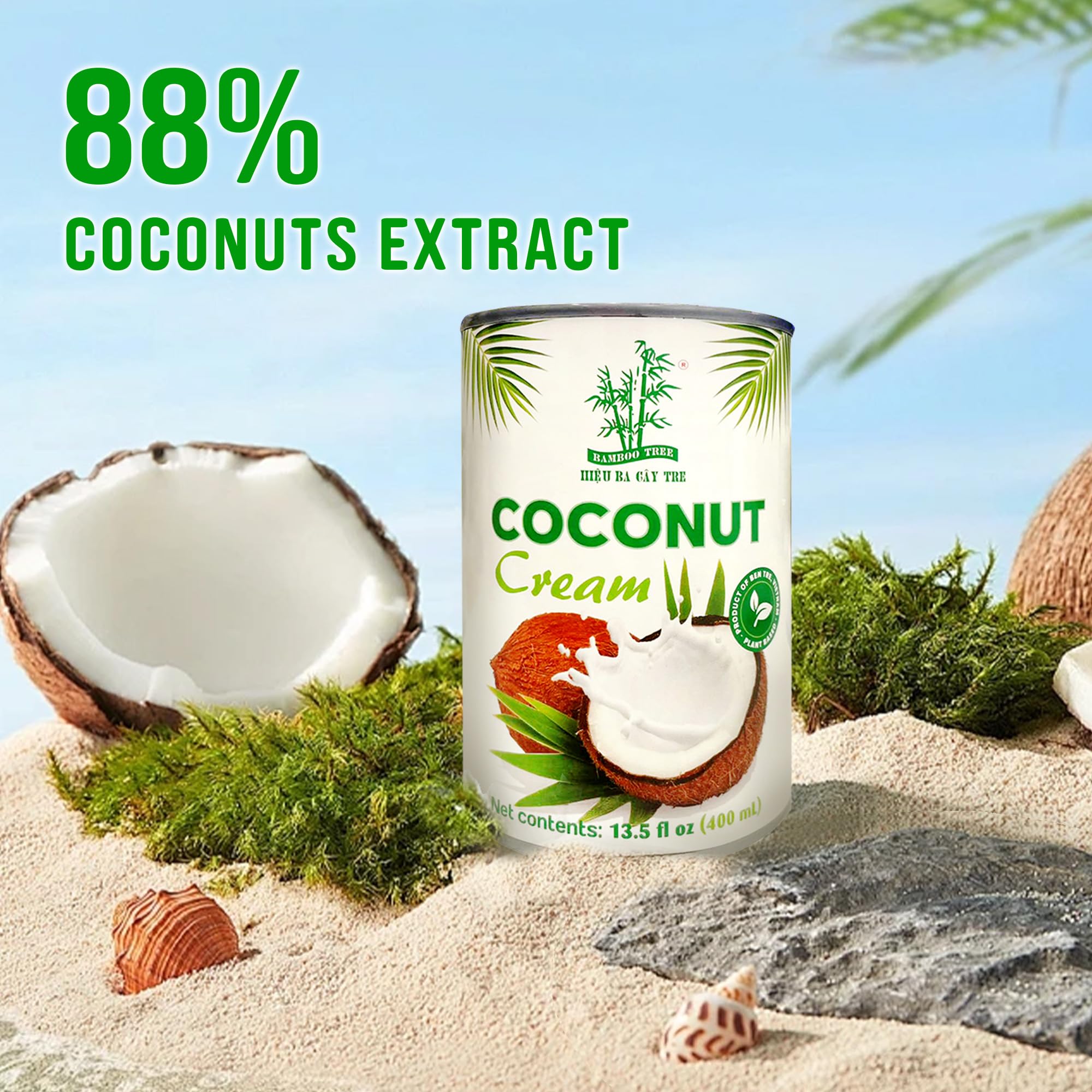 Amazon.com: Bamboo Tree Canned Coconut Cream,Unsweetened Cream of