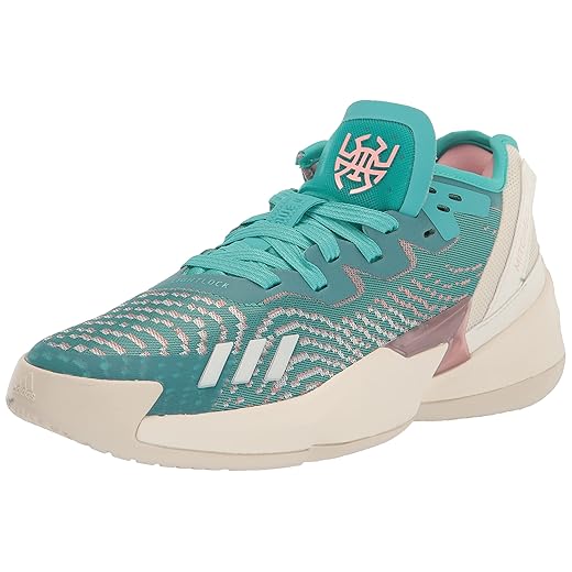 adidas Unisex D.O.N. Issue 4 Basketball Shoe, Semi Mint Rush/Wonder Mauve/Off White, 8 US Men