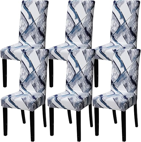 Vista 150 de YISUN Fundas para sillas de comedor, fundas elásticas de elastano para asiento de silla, extraíbles y lavables, fundas protectoras para sillas