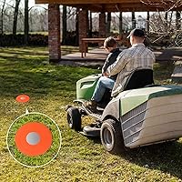 Vista 5 de 6 marcadores de propiedades de perfil bajo, arandelas de goma naranja, marcador de entrada para estacas de encuesta de perfil bajo, marcadores