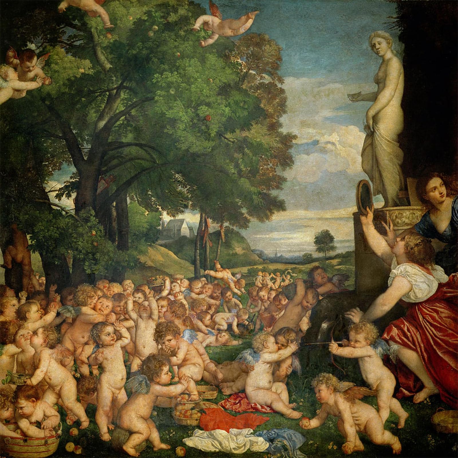 POSTERIIk Famous Animal Posters Vintage Picture the Worship of Venus by Tiziano Vecelli Modern Wall Decor for Home Decor 60x90cm
