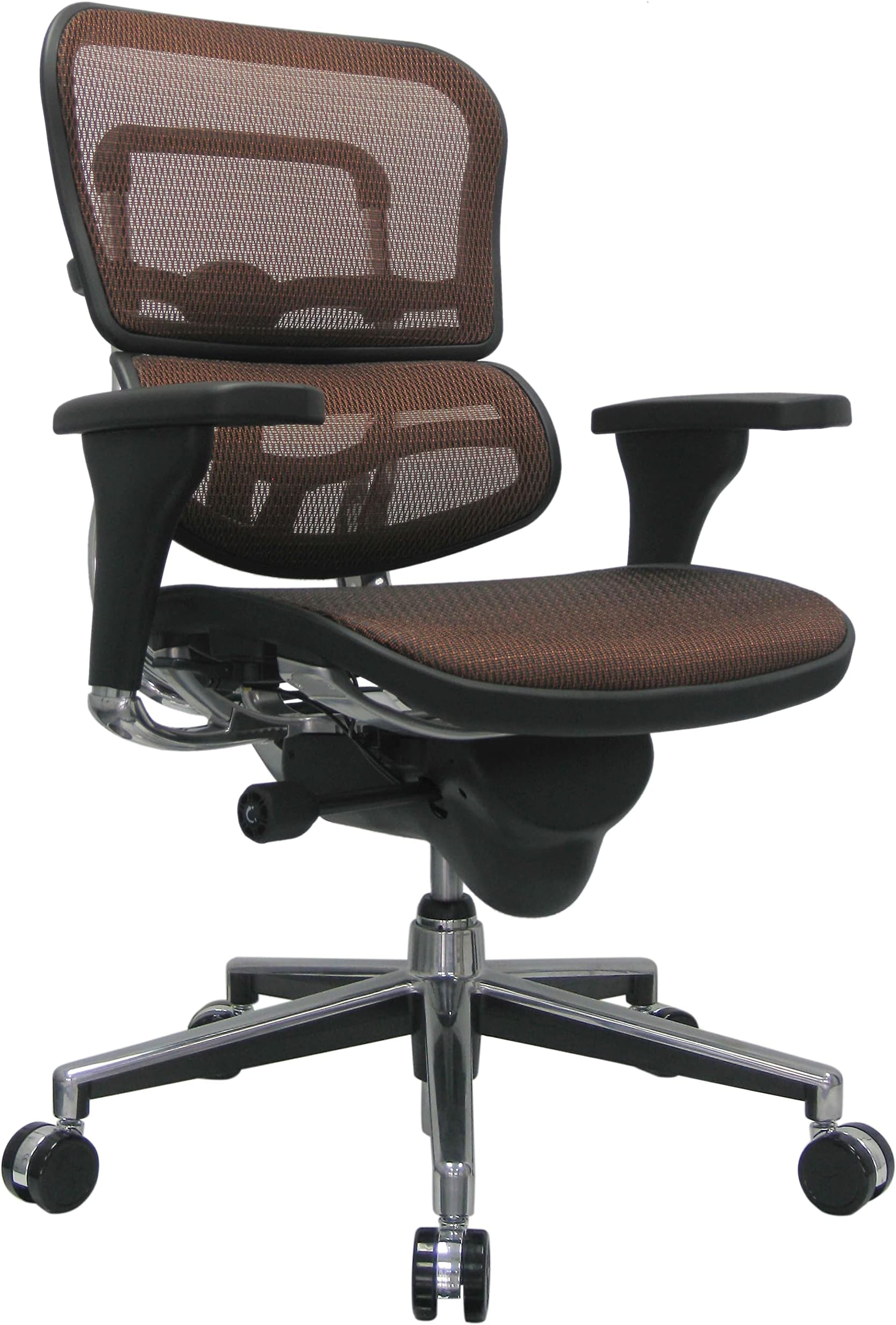 Eurotech Seating Ergohuman Mid Back Mesh Swivel Chair, Orange