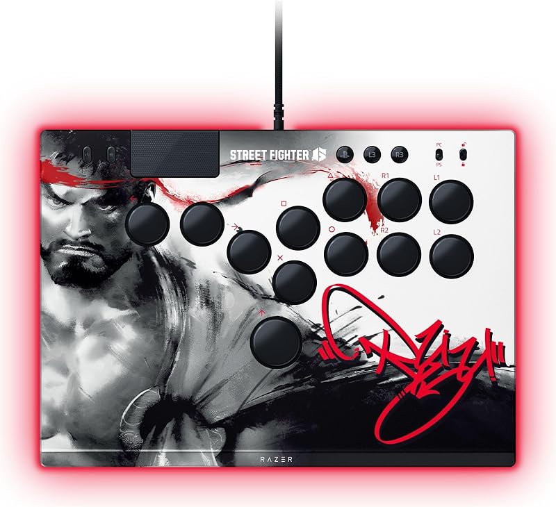 Controlador arcade óptico Razer Kitsune de todos los botones, PS5 y PC, edición Ryu