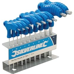 Llave Con Pedal Silverline Tools 323710 Llaves hexagonales con mango en T, 10 pzas 2 - 10 mm