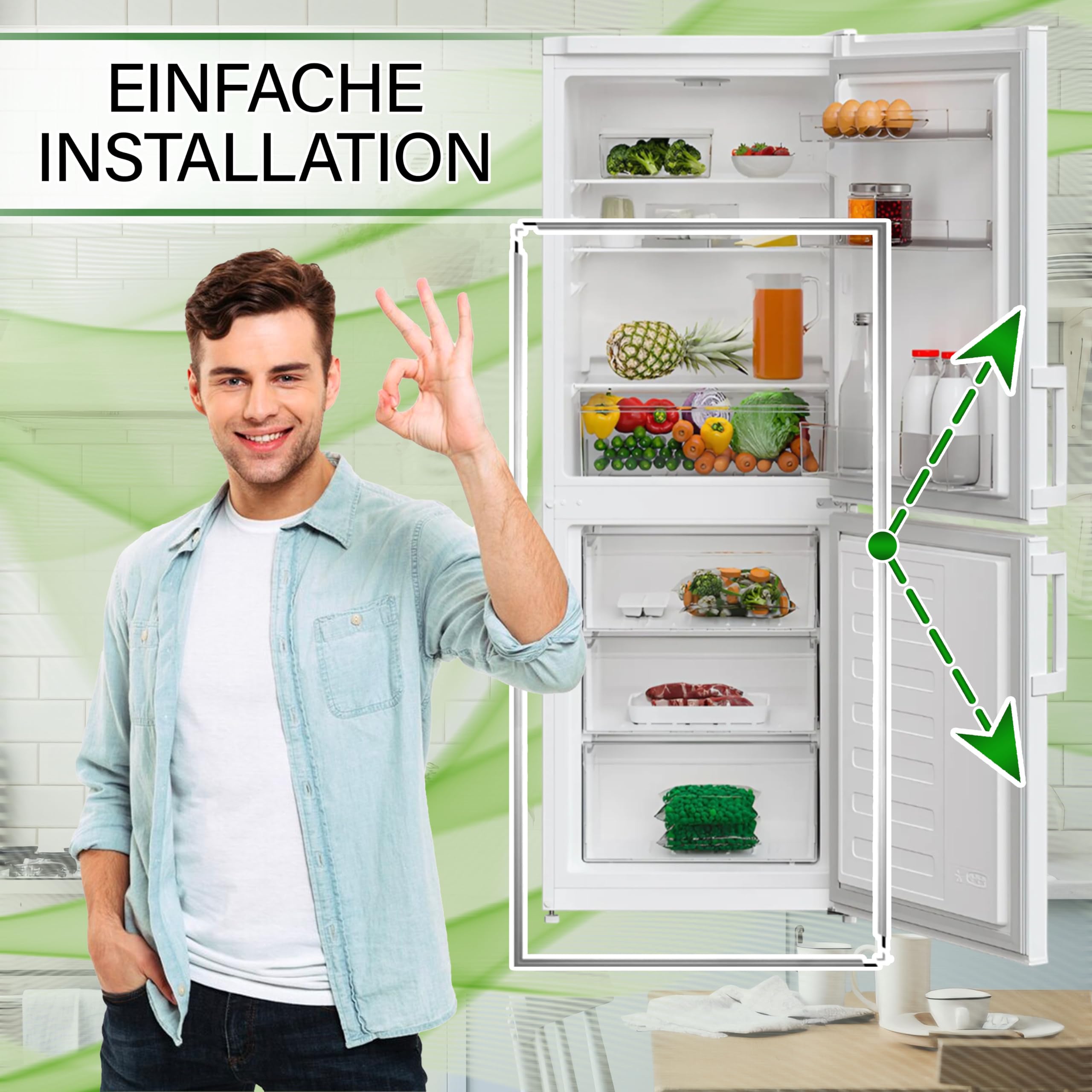 Universal Kit Magnet Kühlschrank Dichtung 2000x1000 mm | MADE IN ITALY - Garantie 5 Jahre - ONIX TECH