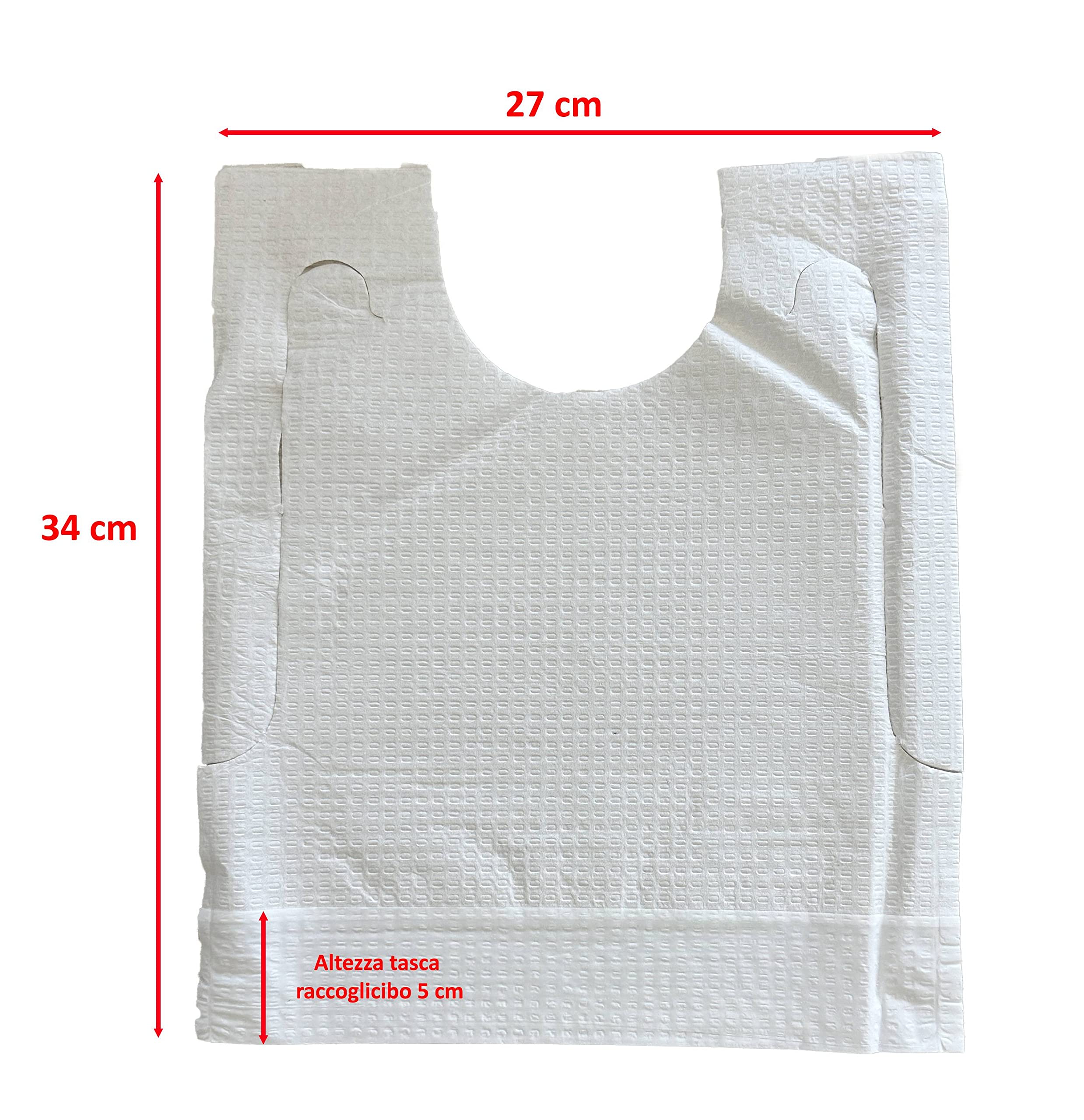 monoutile 100 pz bavaglini usa e getta bambini 27x34 cm, bavette pappa svezzamento con tasca raccogli briciole, Bavaglini neonato impermeabili