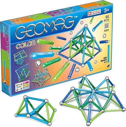 Geomag - Classic Color 91 Pièces - Jeu Construction Magnétique