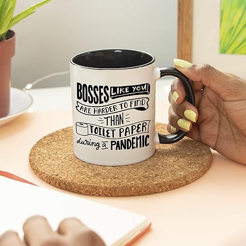 Miniatura 5 de YouNique Boss - Taza de café de 11 onzas, taza de café Worlds Best Boss para hombres y mujeres, taza divertida para jefe, regalos para el mejor jefe