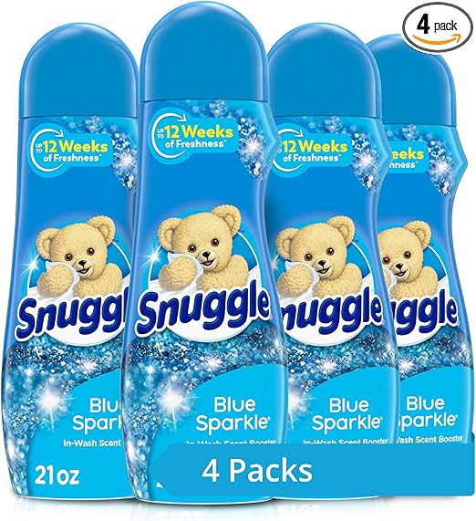 Snuggle In Wash Scent Booster, Blue Sparkle, 21 Ounce, Pack of 4