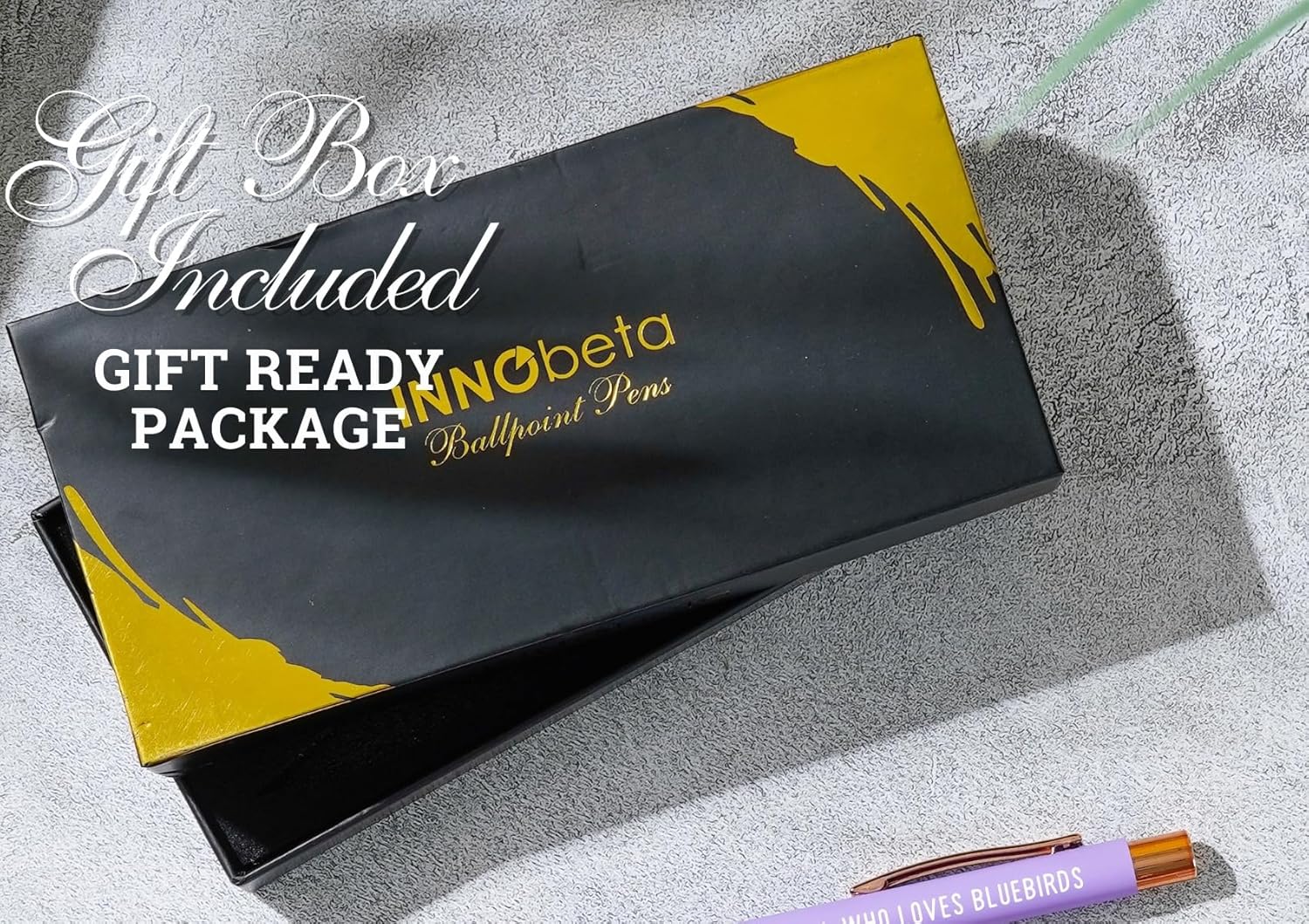 InnoBeta Bluebird Gifts for Women, Bluebird Lover Ballpoint Pen Set of 4 for Holidays, Christmas - Image 3