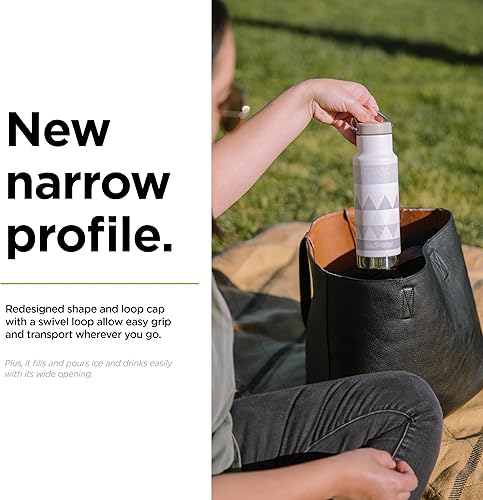 Miniatura 3 de Klean Kanteen - Botella de agua clásica de acero inoxidable con aislamiento de doble pared con tapa de bucle