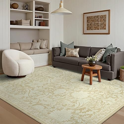 Miniatura 20 de Bavni Alfombra vintage floral de 2 pies 6 pulgadas x 10 pies, antideslizante, alfombra de pasillo y cocina, alfombra ligera lavable para entrada,