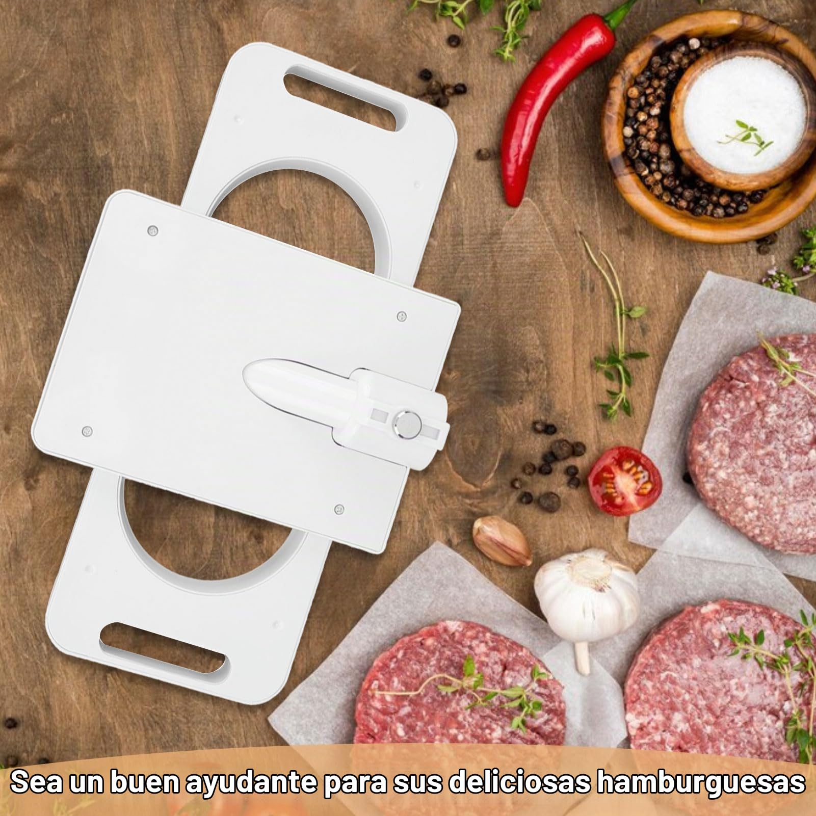 Máquina Para Prensar Hamburguesas, Prensa Para Hamburguesas, Prensa Para Carne Para Dar Forma Fácilmente A Las Hamburguesas Con 5 Tubos Adaptadores Prensa Casera Para Hacer Hamburguesas