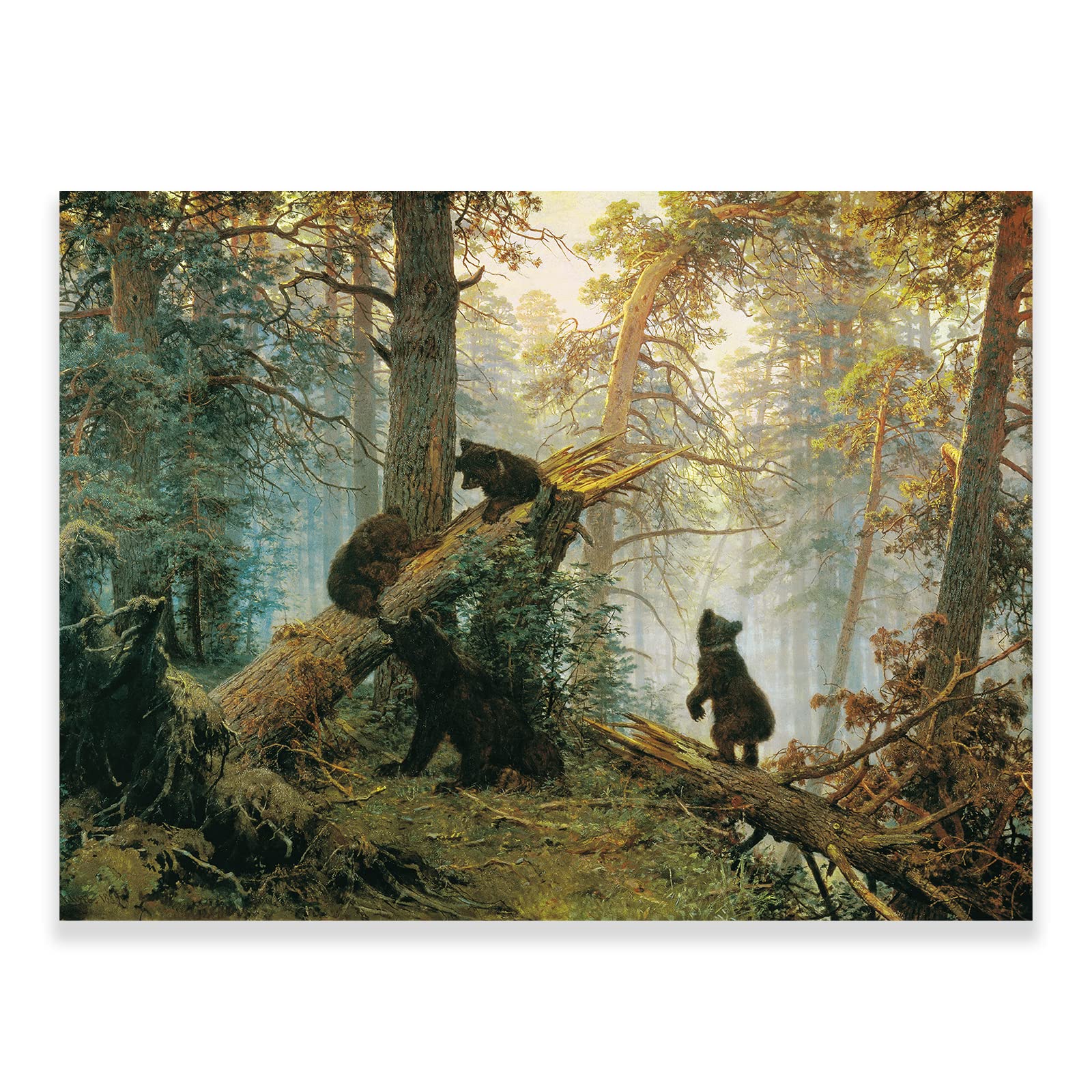 Amazon.com: Ivan Shishkin Paintings- Morning Black Bears in A Pine ...