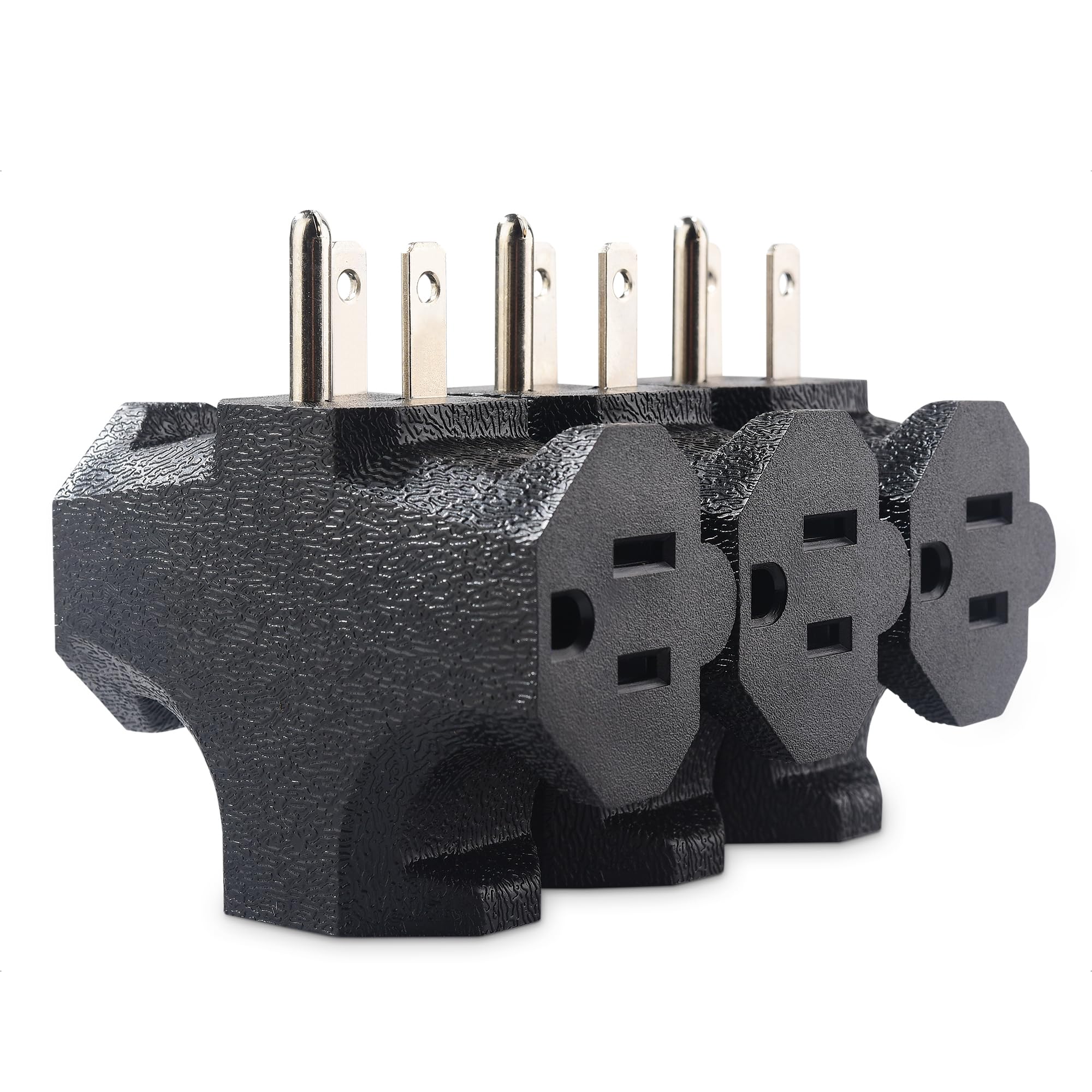 Photo 1 of [ETL Listed] Cable Matters 3-Pack 3 Way Plug Adapter 15A 1875W, 3 Prong 3 Outlet Adapter, Power Splitter Plug Outlet, 3 Way Electrical Splitter, Black