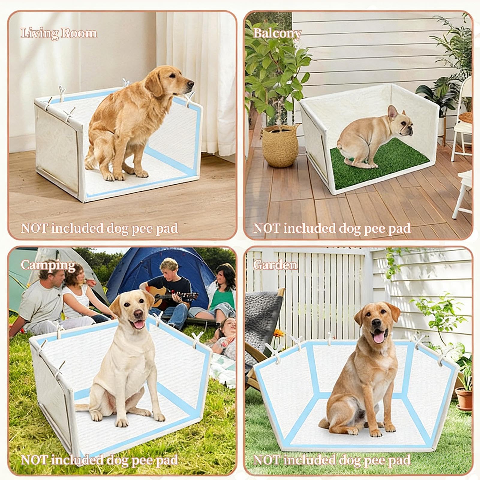 Soporte para Paños Absorbentes Sanitario Impermeable Con Bordes Altos | De Plegable Antiderrames Con 6 Sujeciones Para Alfombras De Entrenamiento En Hogar, Balcón O Viajes