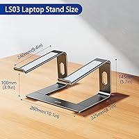 Vista 4 de BESIGN LS03 - Soporte de aluminio para laptop, soporte ergonómico desmontable para computadora, soporte para portátil compatible con Air, Pro, Dell